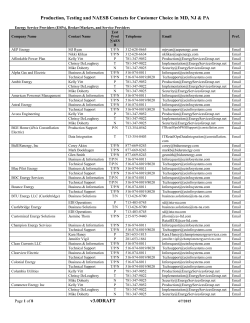 Contacts - Pennsylvania Public Utility Commission