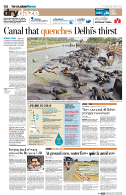 Canal that quenchesDelhi`s thirst