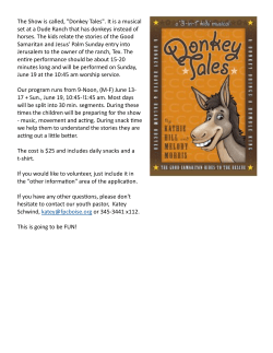 The Show is called, "Donkey Tales". It is a musical set