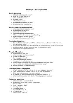 Key Stage 2 Reading Prompts Recall Questions Simple