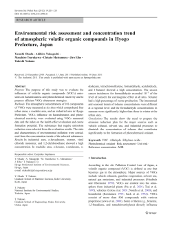 Environmental risk assessment and concentration trend of