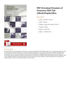 PDF Dynamics of Structures PDF Full