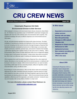 CRU CREW NEWS - CRU Adjusters