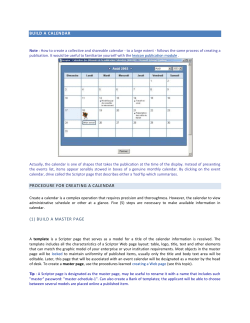 Making a Calendar