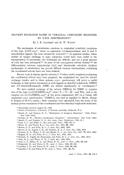 SOLVENT EXCHANGE RATES IN COBALT(III) COMPLEXES