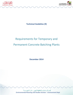 Requirements for Temporary and Permanent Concrete Batching
