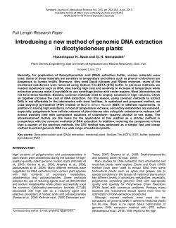 Introducing a new method of genomic DNA extraction in