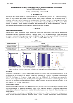 Short communication: A Fitness Function for Vehicle Front