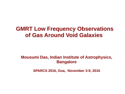 GMRT Low Frequency Observations of Gas Around - NCRA-TIFR