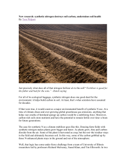 Synthetic nitrogen destroys soil carbon, undermines soil health