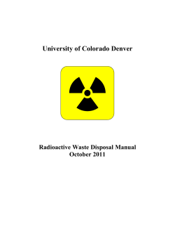 Radioactive Waste Disposal Manual