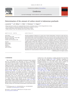 Determination of the amount of carbon stored in Indonesian