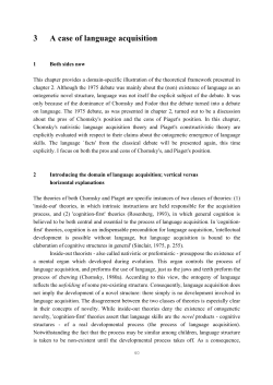 3 A case of language acquisition