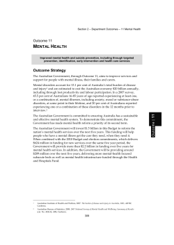 outcome 1: population health and safety