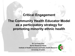 Critical engagement: The Community Health Educator Model as a
