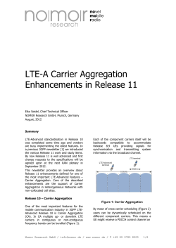 LTE-A Carrier Aggregation Enhancements in