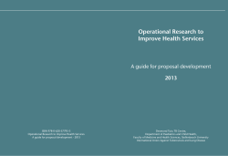 Operational Research to Improve Health Services