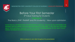 Title Slide - WSU College of Nursing