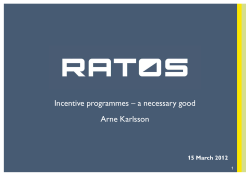 Incentive programmes