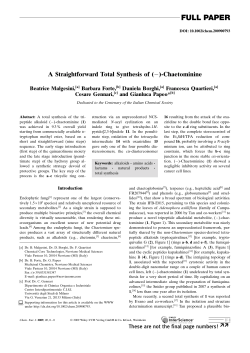 A Straightforward Total Synthesis of ([minus])