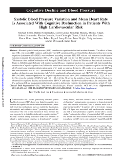 Cognitive Decline and Blood Pressure
