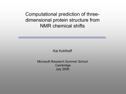 Computational prediction of three-dimensional protein