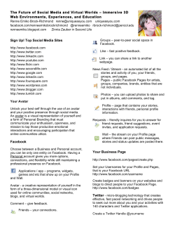 Future of Social Media and Virtual Worlds