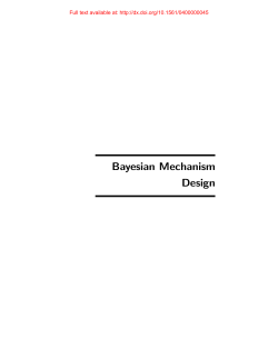 Bayesian Mechanism Design