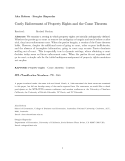 Costly Enforcement of Property Rights and the Coase Theorem