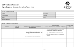 Higher Degree by Research Corrections Report Form