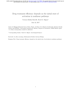 Drug treatment efficiency depends on the initial state of