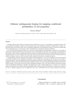 Ordinary multigaussian kriging for mapping conditional probabilities