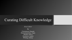 Curating Difficult Knowledge