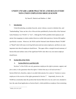 union unfair labor practices and rules every non