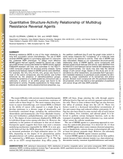 Quantitative Structure-Activity Relationship of Multidrug Resistance