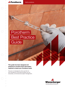 Porotherm Best Practice Guide