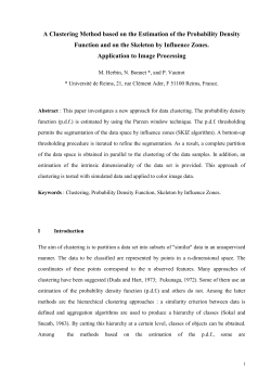 A Clustering Method based on the Estimation of the Probability