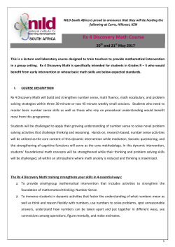 Rx 4 Discovery Math Course - NILDSA | NILD Educational Therapy