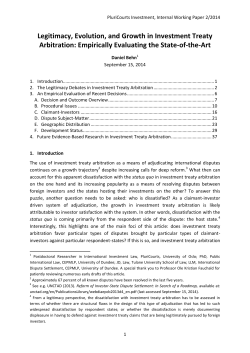 Legitimacy, Evolution, and Growth in Investment Treaty Arbitration
