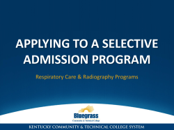 Admissions Radiography Presentation