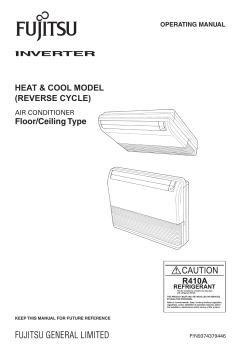Operating manual - Fujitsu General