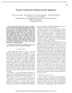 Towards Evolvable State Machines and their Applications