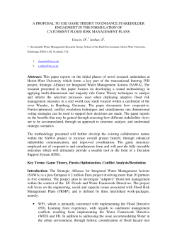 A PROPOSAL TO USE GAME THEORY TO ENHANCE