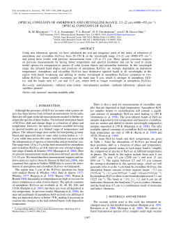 OPTICAL CONSTANTS OF H2O-ICE
