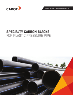 specialty carbon blacks for plastic pressure pipe