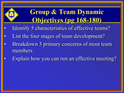 Group and Team Dynamics