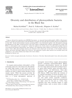 Diversity and distribution of photosynthetic bacteria in the Black Sea