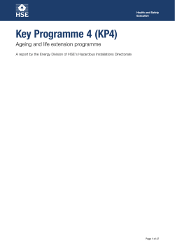 Key Programme 4 (KP4): Ageing and life extension programme [KP4