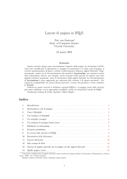 Layout di pagina in LaTeX