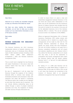 October Tax Newsletter - DKC